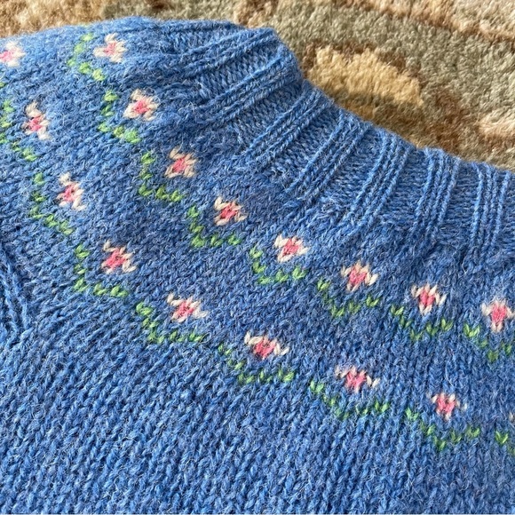 Vintage Deans of Scotland FAIR ISLE Pullover Wool Sweater Size 40 - Picture 5 of 5